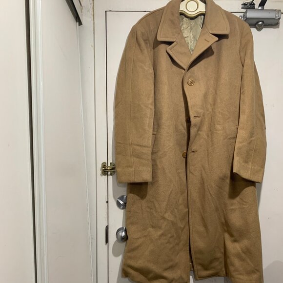 THE UNITED WOOLEN COMPANY VINTAGE TRENCH COATS SIZE L/XL - Picture 3 of 15